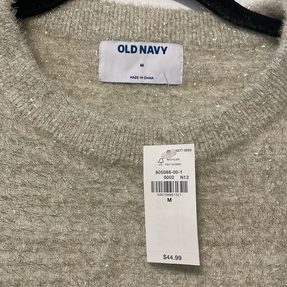 Old Navy Cream and Gold Eyelash Party Sweater NWT - Picture 5 of 8